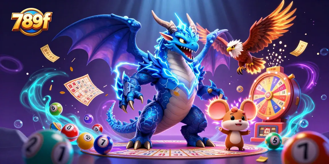 Engage with dynamic 789f gameplay featuring thunder dragon and lottery elements in a vibrant casino scene.