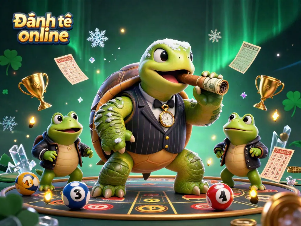 Engage in Đánh đề online with vibrant 3D casino characters and lottery elements for an exciting atmosphere.