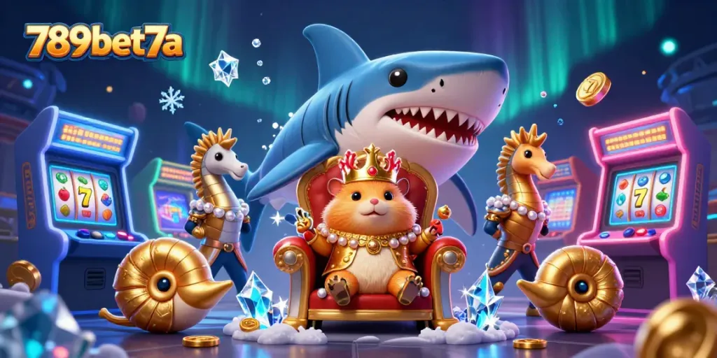Join the adventure at 789bet7a with a golden hamster king reigning in a vibrant casino world.