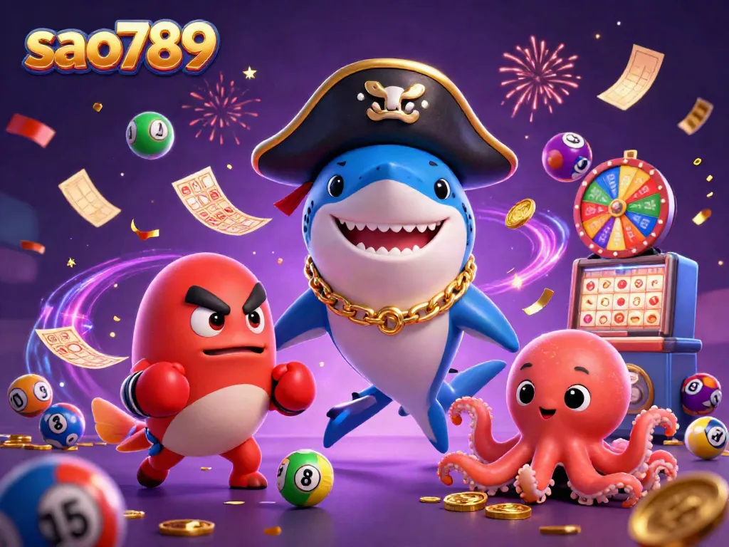 Sao789 captures the excitement of online gaming with vibrant characters and colorful game elements.