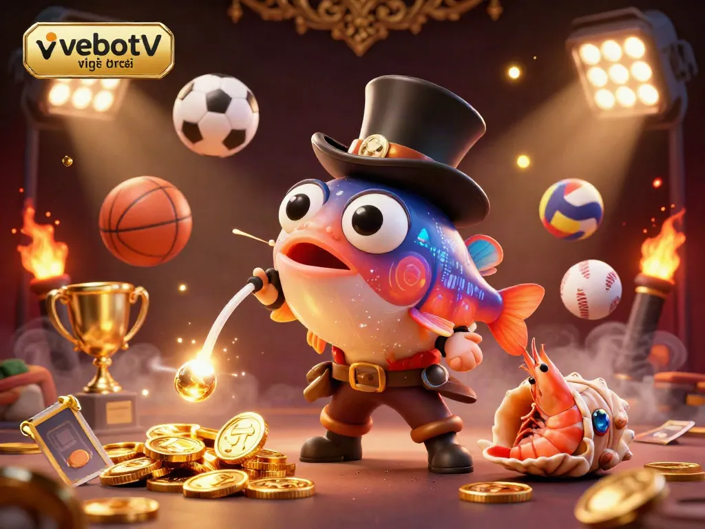 Experience vebotv trực tiếp with an exciting 3D scene featuring animated characters attracting golden coins in a rich environment.