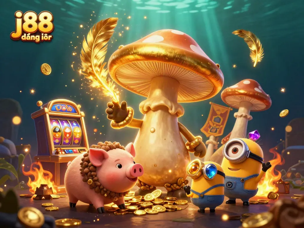 Spin the reels and enter the magic of j88 đăng nhập, featuring golden treasures and enchanting elements.