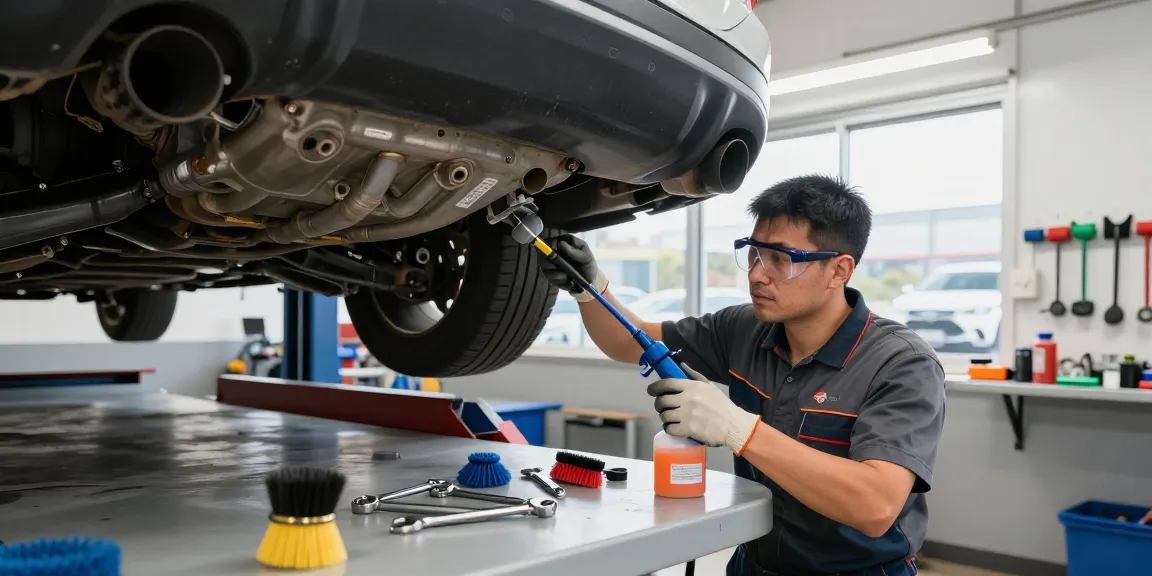 Techniker bei der DPF Reinigung in Laatzen mit modernem Equipment und Werkstatt