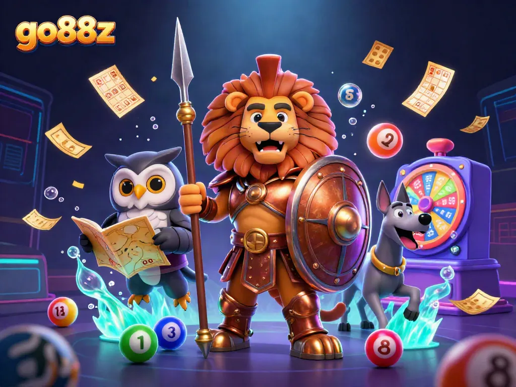 Engage with go88z gaming excitement as Spartan lion leads, colorful lottery actions, and thrilling prizes await.