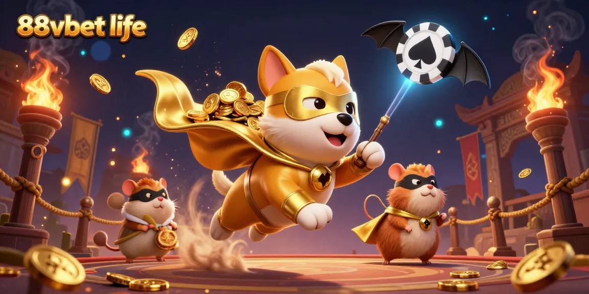 Trải nghiệm đẳng cấp của 88vbet life với siêu anh hùng chó và hamsters trong một thế giới đánh bạc sôi động.
