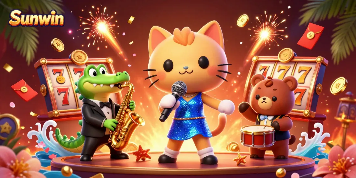 Sunwin offers exhilarating gameplay with rich visuals, featuring a vibrant casino scene.