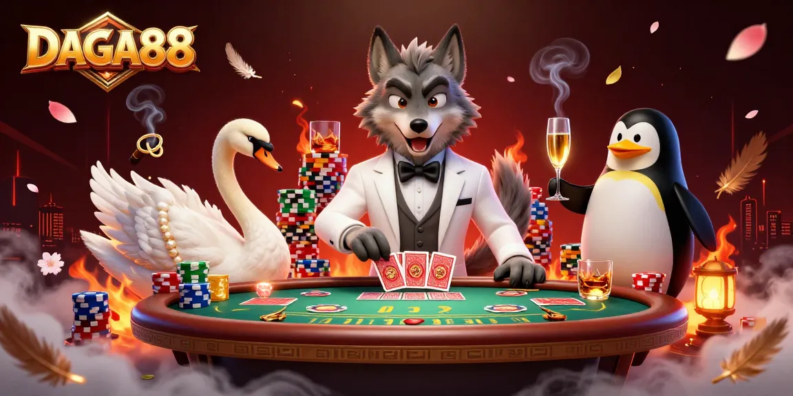 DAGA88 players enjoy an exhilarating cockfighting experience with dynamic characters and vibrant casino elements.