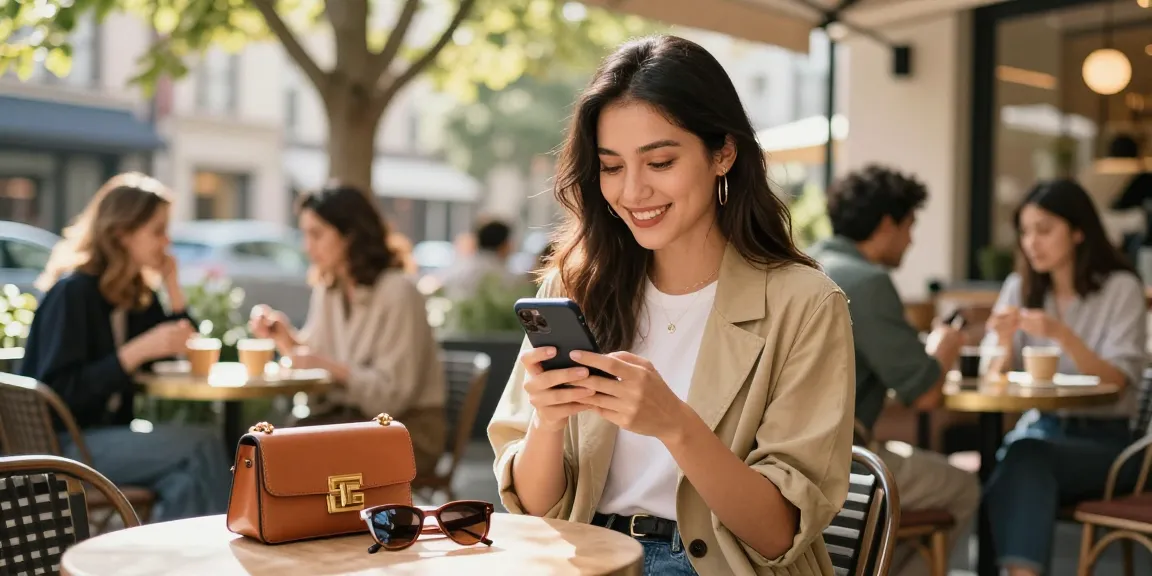 Weibliche Instagram Follower kaufen durch stilvolle Influencerin in urbaner Umgebung.