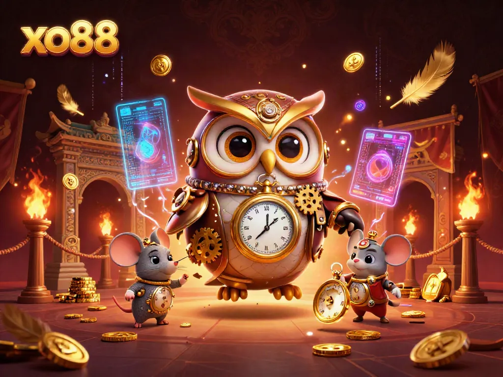 Experience excitement and adventure at xo88 with a cartoon-styled casino scene filled with dynamic characters and elements.