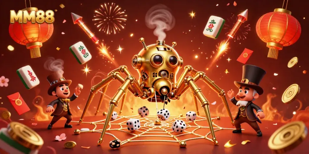 Engage with MM88 through an exciting steampunk-themed casino scene complete with dynamic elements.