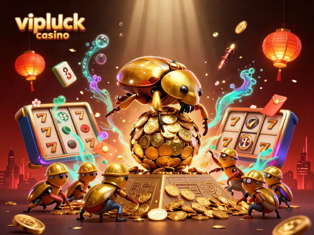 Play exciting games at vipluck casino with thrilling slots and glowing symbols.