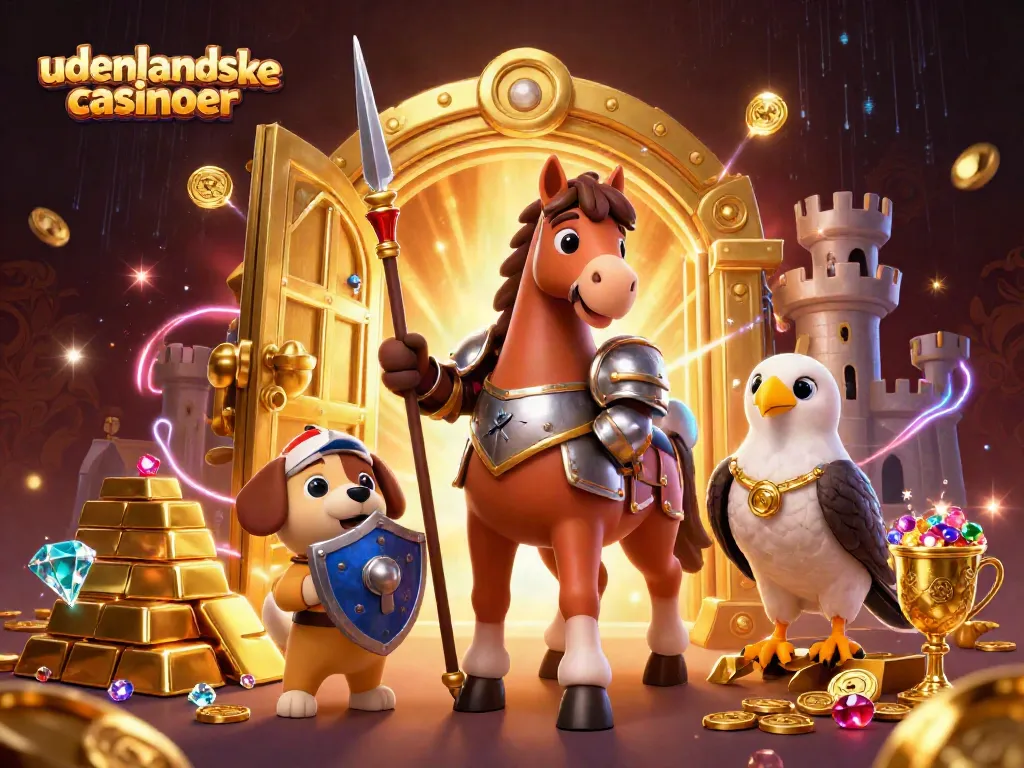 Engage in exciting udenlandske casinoer with a knight, squire, and falcon amid treasure