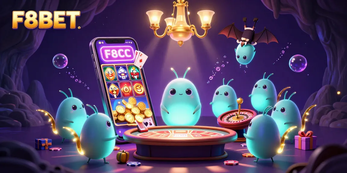 Join F8BET for an exciting night of gambling in an illuminated cave casino!