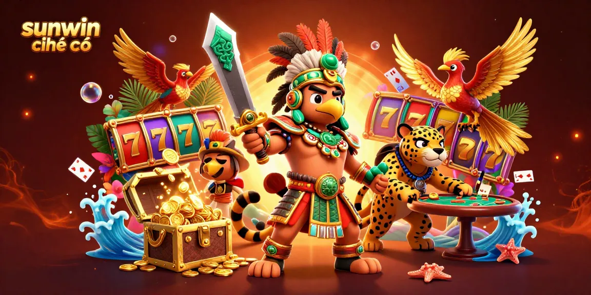 Experience sunwin chính chủ with thrilling slot reels and casino action in a vibrant 3D scene