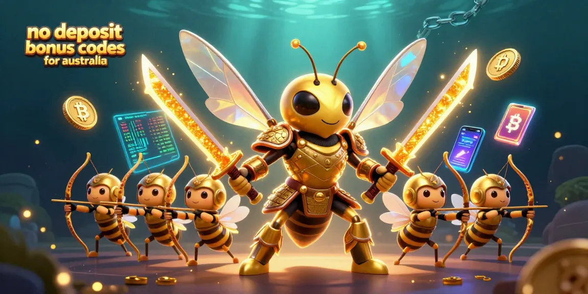 Engage with exciting no deposit bonus codes for australia in a vibrant casino-themed illustration.