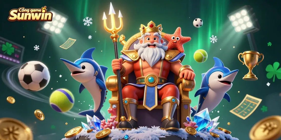 Engage in thrilling gameplay at Cổng game Sunwin with dynamic illustrations of Neptune's kingdom.