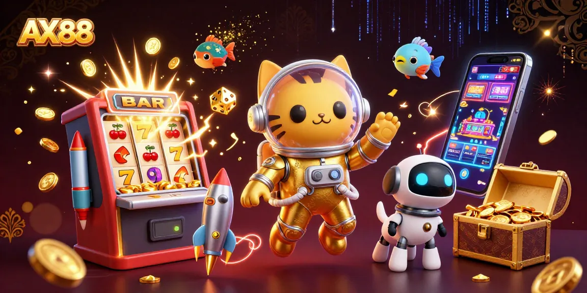Play and win with AX88 in a vibrant casino adventure surrounded by stunning rewards.